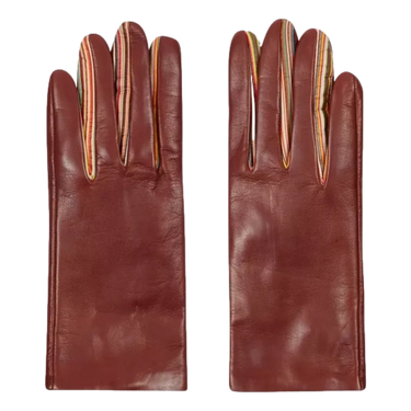 PAUL SMITH Paul Smith Gloves Leather Signature Stripe Coqnac