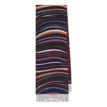 PAUL SMITH Paul Smith Scarf Cashmere-Blend Blue Combi