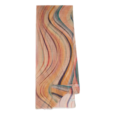 PAUL SMITH Paul Smith Scarf Linen-Blend Swirl Nude Combi