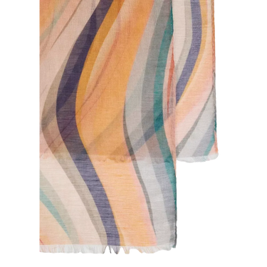 PAUL SMITH Paul Smith Scarf Linen-Blend Swirl Nude Combi