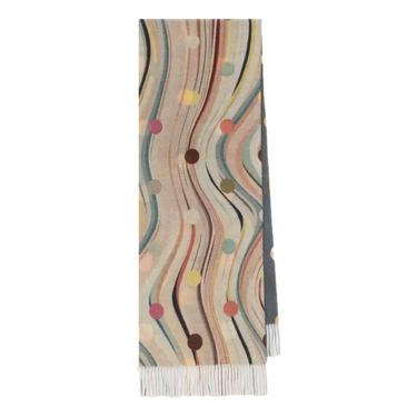 PAUL SMITH Paul Smith Scarf 'Swirl' Polka Dot Beige Combi