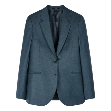 PAUL SMITH Paul Smith Wool-Cashmere Flannel Two-Button Blazer Petrol