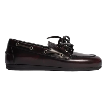 POSA Posa Boat Loafer Box Leather Burgundy - Sisera