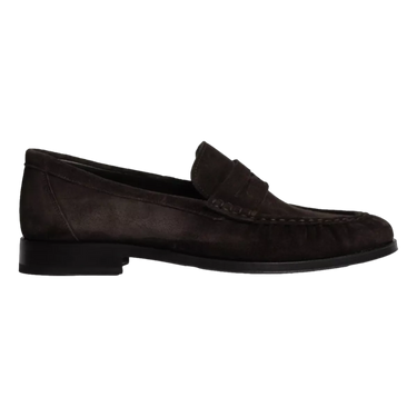 POSA Posa Penny Loafer Suede Dark Brown