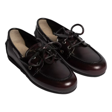 POSA Posa Boat Loafer Box Leather Burgundy - Sisera