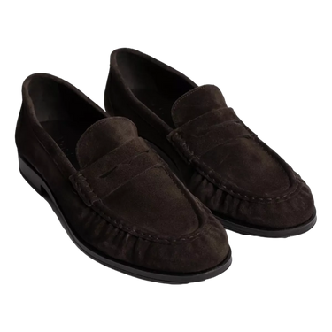 POSA Posa Penny Loafer Suede Dark Brown