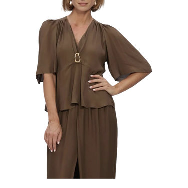 FORTE_FORTE Forte Forte Blouse - Mosgroen