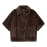 ARMA Arma Clara Faux Fur Overshirt Chocola