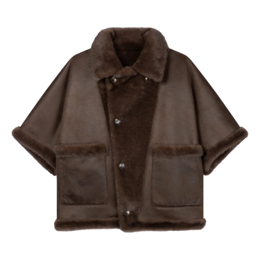 ARMA Arma Clara Faux Fur Overshirt Chocola