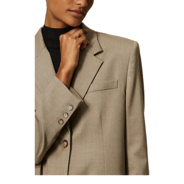 TWINSET Twinset Matte Satin Blazer Taupe/Stone