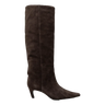 LOLA CRUZ Lola Cruz Hoge Laars Donkerbruin Suede