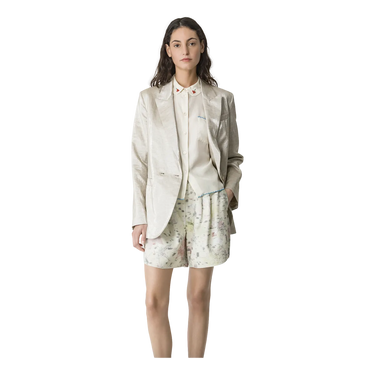 FORTE_FORTE Forte-Forte Double Breasted Jacket - Goud Combi