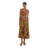 FARMRIO Farmrio Midi Dress - Bruin Combi