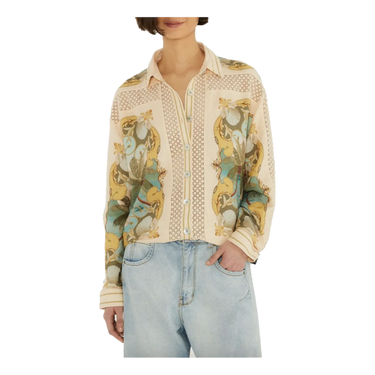 FARMRIO Farmrio Crochet Shirt Top - Multicolour