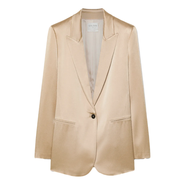 FORTE_FORTE Forte Forte Satin Blazer - Lichtbruin