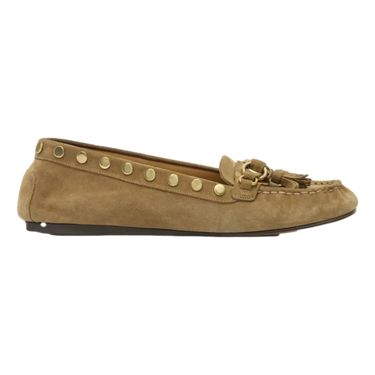ISABEL MARANT Isabel Marant Flaxel Leather Loafers - Taupe