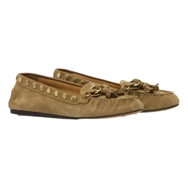 ISABEL MARANT Isabel Marant Flaxel Leather Loafers - Taupe