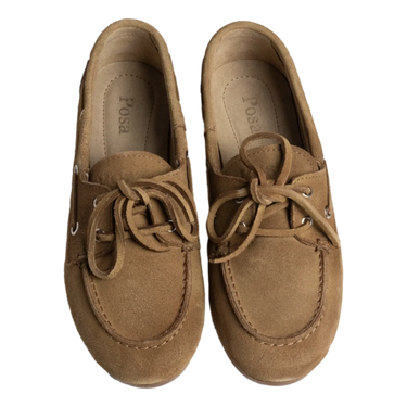 POSA Posa Boat Loafers Suede - Camel