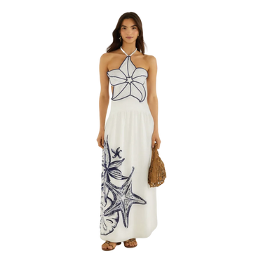FARMRIO Farmrio Maxi Dress Wit Combi - Match Laren