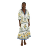 FARMRIO Farmrio Floral Midi Dress - Blauw Combi