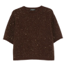 FABIANA FILIPPI Fabiana Filippi Sequin-embellished short-sleeve sweater - Donkerbruin