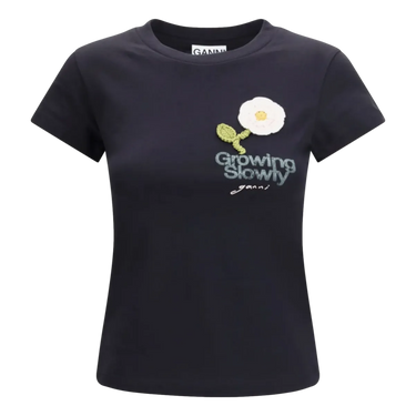 GANNI Ganni Growing Slowly T-Shirt - Zwart