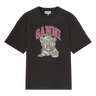 GANNI Ganni T-Shirt With Tiger - Antraciet