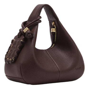 GANNI Ganni Mini Hobo Bag - Donkerbruin