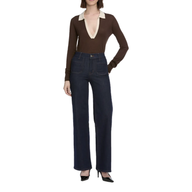 FRAME Frame Le Slim Palazzo Jeans - Donker Denim