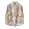 FORTE_FORTE Forte Forte Siberian Husky Faux Fur Gilet - Zand