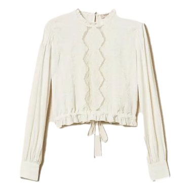 TWINSET Twinset Blouse With Floral Embroidery - Off White