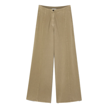 FORTE_FORTE Forte Forte Loose Cotton Twill Trousers - Khaki