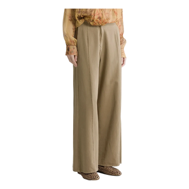 FORTE_FORTE Forte Forte Loose Cotton Twill Trousers - Khaki