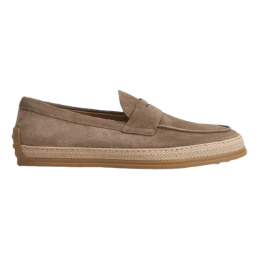 TODS Tod's Loafers Suede Penny Bar Taupe