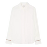 PAUL SMITH Paul Smith Women's White Silk 'Signature Stripe' Detail Shirt