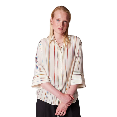 PAUL SMITH Paul Smith Signature Stripe Silk Shirt - Multicolour