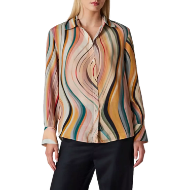 PAUL SMITH Paul Smith Women's Silk-Blend 'Swirl' Print Shirt