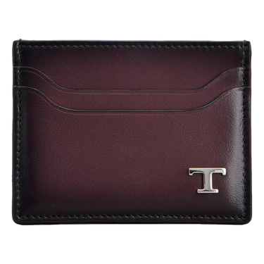 TODS Tods credit card holder in leather brown