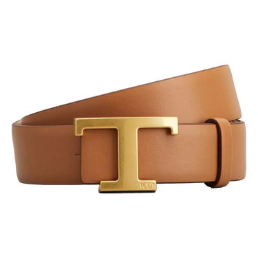 TODS Tod's Reversible Belt Leather - Cognac/Beige