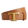 TODS Tod's Reversible Belt Leather - Cognac/Beige