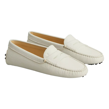 TODS Tod's Gommino Driving Shoes Leather White