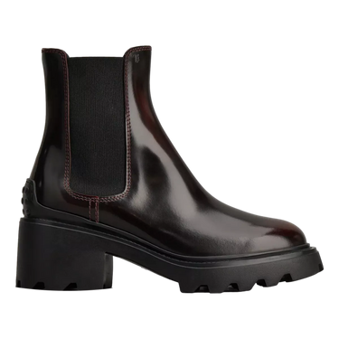 TODS Tod's Ankle Boots in Leather Bordeaux