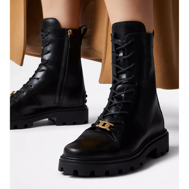 TODS Tod's Combat Boots Black