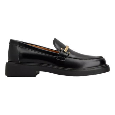 TODS Tod's Leather Loafers Metal Accessory - Black