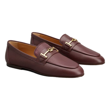 TODS Tod's Leather Loafers Burgundy