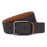 ZEGNA Zegna Black and Foliage Reversible Leather Belt