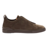 ZEGNA Zegna Suede Brown Triple Stitch Sneaker