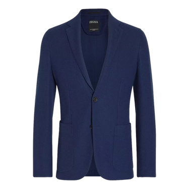 ZEGNA Zegna Utility Blue High Performance™ Jersey Wool Blend Jacket