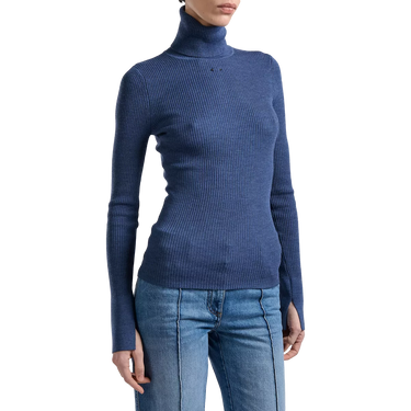 BARBARA BUI Barbara Bui Merino Wool Turtleneck Sweater - Blue