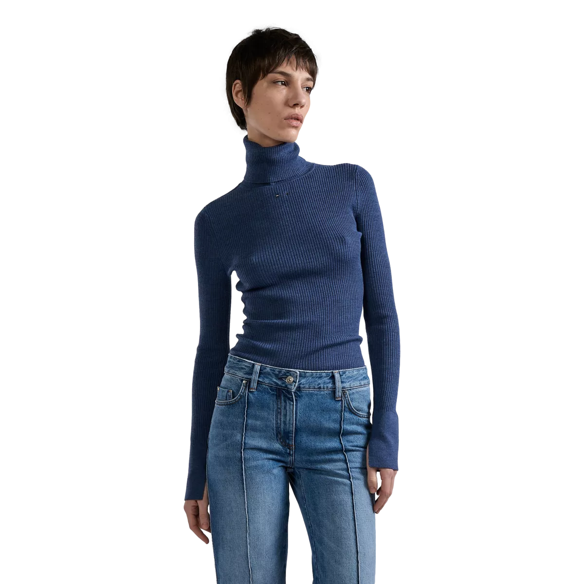 BARBARA BUI Barbara Bui Merino Wool Turtleneck Sweater - Blue